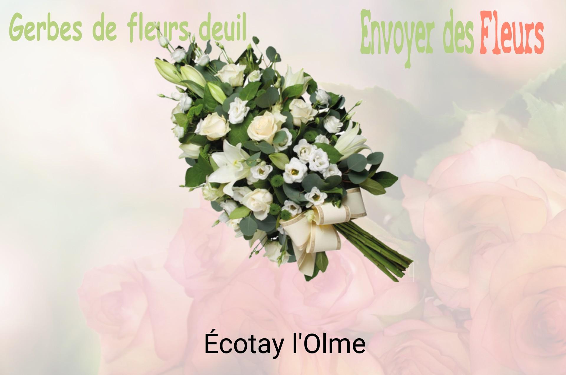 Gerbe de fleurs de deuil livrée à Écotay-l'Olme